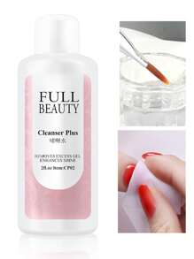 FULL BEAUTY 4瓶装丙烯酸指甲凝胶卸甲液，适用于卸除UV延长凝胶，配有指甲刷、切片凝胶指甲油、美甲清洁剂和指甲卸甲液。 - 彩色 - 查看 7