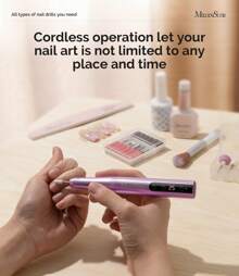 MelodySusie 25000RPM PC180F Cordless Rechargeable Nail Drill, Professional Self Care Electric Nail File For Acrylic & Gel Nails, Portable Efile Manicure Pedicure Kit, Maquina De Uñas Recargable,Christmas Gifts - 紫色 - 查看 7