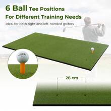 Golf Hitting Mat, Artificial Turf Mat For Indoor Outdoor Golf Training With 2 Rubber Tees & 2 Alignment Sticks, Golf Training Mat For Home Backyard Garage, 5 X 3 FT - Green - View 4