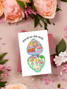 有趣的 90 年代 Polly 玩具生日贺卡 - 圣诞节、感恩节、万圣节送给朋友、家人和同事的完美礼物 独特的派对礼物 有趣的生日贺卡 生日贺卡 有趣的 - 彩色 - 查看 3