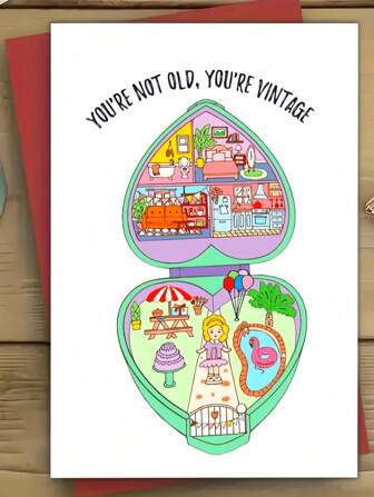 Funny 90s Polly Toy Birthday Card - Perfect Gift For Friends, Family & Coworkers On Christmas, Thanksgiving, Halloween Unique Party Favor Funny Birthday Cards Birthday Card Funny