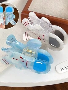 1 件装新款可爱宇航员外星人设计醋酸纤维发夹，创意装饰发型配件 - 彩色 - 查看 2