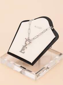 1 chiếc vòng cổ mặt chữ bằng thép không gỉ thời trang và độc đáo, món quà hoàn hảo cho bạn bè - chữ OT vàng - Xem 10