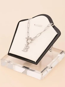 1 chiếc vòng cổ mặt chữ bằng thép không gỉ thời trang và độc đáo, món quà hoàn hảo cho bạn bè - chữ OT vàng - Xem 7