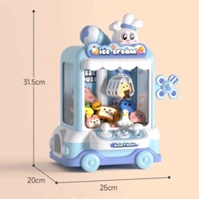 Maquina de peluches con garra a control juguetes para niños - Verde - Ver 6