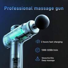 1 súng Fascia Súng massage cơ di động Máy massage rung mô cơ sâu cho vận động viên, Máy massage cơ lưng Máy massage rung - màu đen - Xem 3