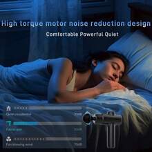 1 súng Fascia Súng massage cơ di động Máy massage rung mô cơ sâu cho vận động viên, Máy massage cơ lưng Máy massage rung - màu đen - Xem 4