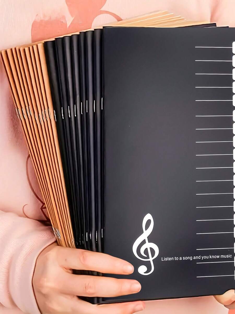 16Page Music Staff Notebook, Musical Score Workbook With Music Theory