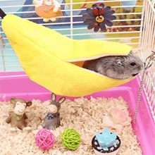 Cozy Banana Hammock For Small Animals - Soft Hanging Bed For Hamsters, Guinea Pigs, And More - Provides Warmth And Comfort In Cage Or Nest - Multicolor - View 3