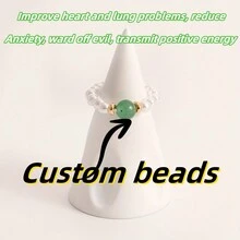 Nhẫn ngọc trai nhân tạo tự nhiên bảy màu Bohemia Custom, truyền năng lượng tích cực, trang sức bùa hộ mệnh bốn mùa - Nhiều màu - Xem 2