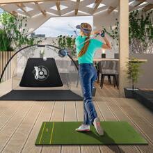 Golf Hitting Mat, Artificial Turf Mat For Indoor Outdoor Golf Training With 2 Rubber Tees & 2 Alignment Sticks, Golf Training Mat For Home Backyard Garage, 5 X 3 FT - Green - View 7