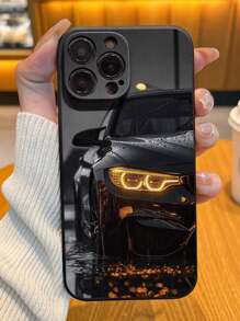 Car Painted Black Tech Style Hollow Graphic Simple Shockproof Thick Phone Protective Case Compatible With IPhone 16/16 Pro Max, 15 XR/7/8, 15 Pro Max, 12 Pro Max, 13 Pro Max, 14 Pro Max, 13, 14, 11, 12P, 14P, 11P, 12P, XS, XR, 7/8P, 7/8 GES2, A13 4G, A22, A21S, A51 4G, A52, S22 Ultra, A33 5G, Compatible With Redmi 10, Redmi Note 11 4G, Redmi 11 Lite, A53, TPU A14/A23/S23 Ultra, S24, A14, A15, S23, A73, A15, A34, Redmi Phone Cases