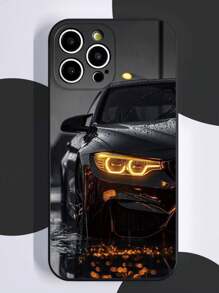 Car Painted Black Tech Style Hollow Graphic Simple Shockproof Thick Phone Protective Case Compatible With IPhone 16/16 Pro Max, 15 XR/7/8, 15 Pro Max, 12 Pro Max, 13 Pro Max, 14 Pro Max, 13, 14, 11, 12P, 14P, 11P, 12P, XS, XR, 7/8P, 7/8 GES2, A13 4G, A22, A21S, A51 4G, A52, S22 Ultra, A33 5G, Compatible With Redmi 10, Redmi Note 11 4G, Redmi 11 Lite, A53, TPU A14/A23/S23 Ultra, S24, A14, A15, S23, A73, A15, A34, Redmi Phone Cases