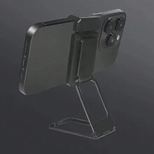 Foldable Metal Phone Stand With 360 Rotation - Multi-Angle Adjustable Kickstand - Back Clip Design - Portable And Compact - Easy To Use - Universal Compatibility Compatible With IPhone, Android Phone, Gift For Birthday, Family, Friends Phone Holder, Phone Accessories