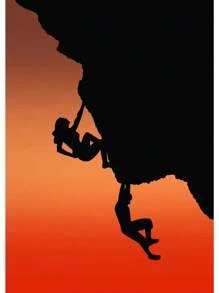 1 件抽象攀岩探险海报和印刷品帆布画山太阳墙壁艺术画适用于客厅家居装饰无框架 - 彩色 - 查看 87