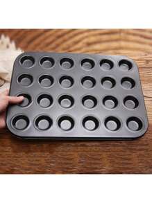 Moldes para mini muffins y cupcakes, acero inoxidable - Negro - Ver 1