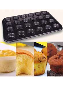 Moldes para mini muffins y cupcakes, acero inoxidable - Negro - Ver 3