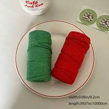 1 dây thừng có dây đeo tương phản - Quà tặng Giáng sinh, Dây thừng gói quà tự làm cho năm mới, Vật dụng trang trí đóng gói quà tặng tiệc sinh nhật - Nhiều màu - Xem 8