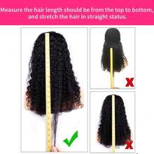 Headband Wig Human Hair Curly Wave None Lace Front Wig Human Hair Machine Made Wigs Glueless Curly Hair Headband Half Wigs For Women Human Hair Natural Color - SNatural - View 7