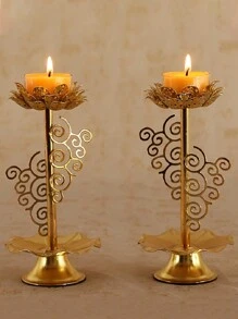 1pc Exquisite Lotus Candlestick Holder - Elegant Decor For Buddhist Temples, Altars, And Home Prayer Spaces - Premium Quality, Unique Design, And Ambiance Enhancer,Room Decor,Gifts