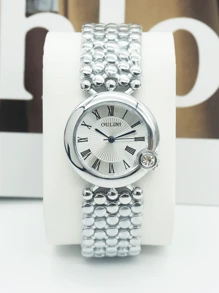 1 件 OULINI 银色女士石英手表，价格实惠的返校手表，优雅休闲奢华的感觉，适合日常佩戴、社交场合、度假、节日、送给朋友的生日礼物，配有手表盒和表带调节器 - 銀色 - 查看 7