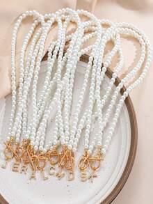 1 chiếc vòng cổ mặt dây chuyền chữ OT có khóa ngọc trai, vòng cổ ngọc trai giả thời trang với 26 mặt dây chuyền chữ cái A-Z, dây chuyền xương đòn tinh tế, phù hợp cho bé gái và phụ nữ - Nhiều màu - Xem 4