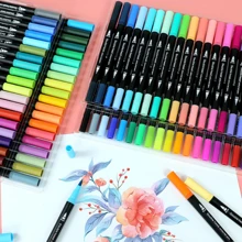 48 Colores Marcadores Plumones Punta De Pincel Dual Brush - Conjuntos - Ver 3