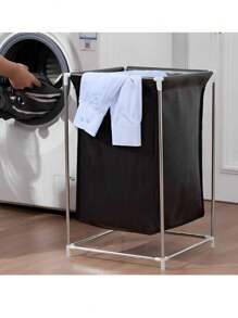 Collapsible Laundry Basket Minimalist Organizer For Dirty Clothes Home - Đen và trắng - Xem 1