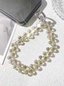 奢华多色水钻水晶手链/腕带，配有链条和短带、手机夹、钥匙袋、钱包吊坠钥匙扣，多色 - 彩色 - 查看 6