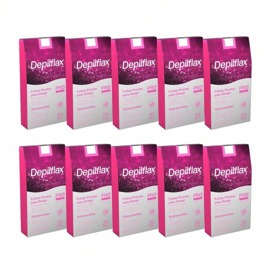 Kit 10 Boxes Of Ready-To-Use Wax Sheets For Eyebrow Design Depilflax Rosehip - hồng - Xem 1