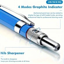 Metal Pencil With Deep Hole Woodworking Pencil Mark And Built-In Sharpener Suitable For Architects And Carpenters To Draw - Sets - View 6