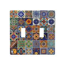 Mexican Tile Wall Decor Light Switch Cover Panel, Decorative Wall Plate, Outlet Cover