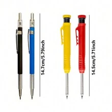 Metal Pencil With Deep Hole Woodworking Pencil Mark And Built-In Sharpener Suitable For Architects And Carpenters To Draw - Sets - View 2