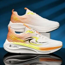 新款跑步鞋，男女款轻便透气休闲运动鞋，减震、回弹、防滑、厚软鞋底，跑步训练鞋 - 白色 - 查看 2