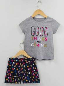 Assorted Kit 6 Pieces Of Children's Clothing For GIRLS - 3 T-Shirts + 3 Bermuda Shorts Xx - Nhiều màu - Xem 4