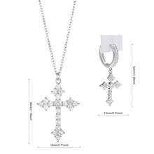 2 件/套男士十字形项链和耳环套装，时尚朋克嘻哈风格，适合日常佩戴、派对、万圣节， - 彩色 - 查看 7