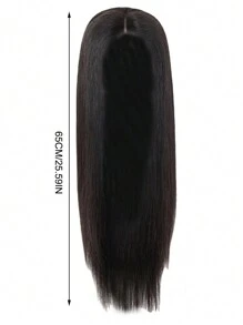 Eulisi 直发蕾丝前部假发 人发预拔 180% 密度 13x4 前部假发 人发 26 英寸高清透明蕾丝假发 10A 巴西处女人发假发 适合女性 带婴儿头发 自然发际线 - 黑色 - 查看 6