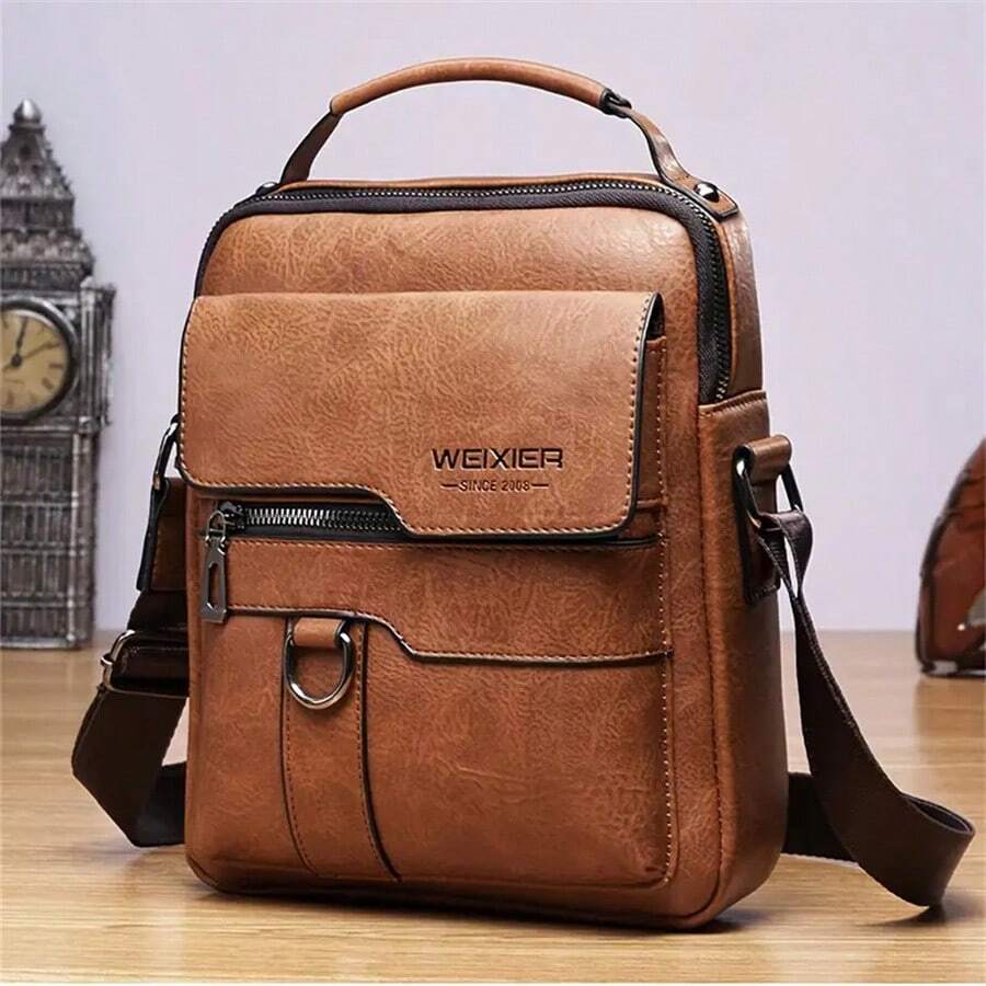 Túi đeo vai da cổ điển Túi đeo chéo cho nam doanh nhân - Nhiều màu - Xem 1