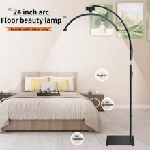 Beauty Nail Tattoo Lighting LED Light, Half Moon Ring Floor Light, Adjustable Height And Brightness, Suitable For Beauty, Tattoo, Artist, Nail Technology, Beautician Light, With Mobile Phone Holder And Remote Control - 查看 1