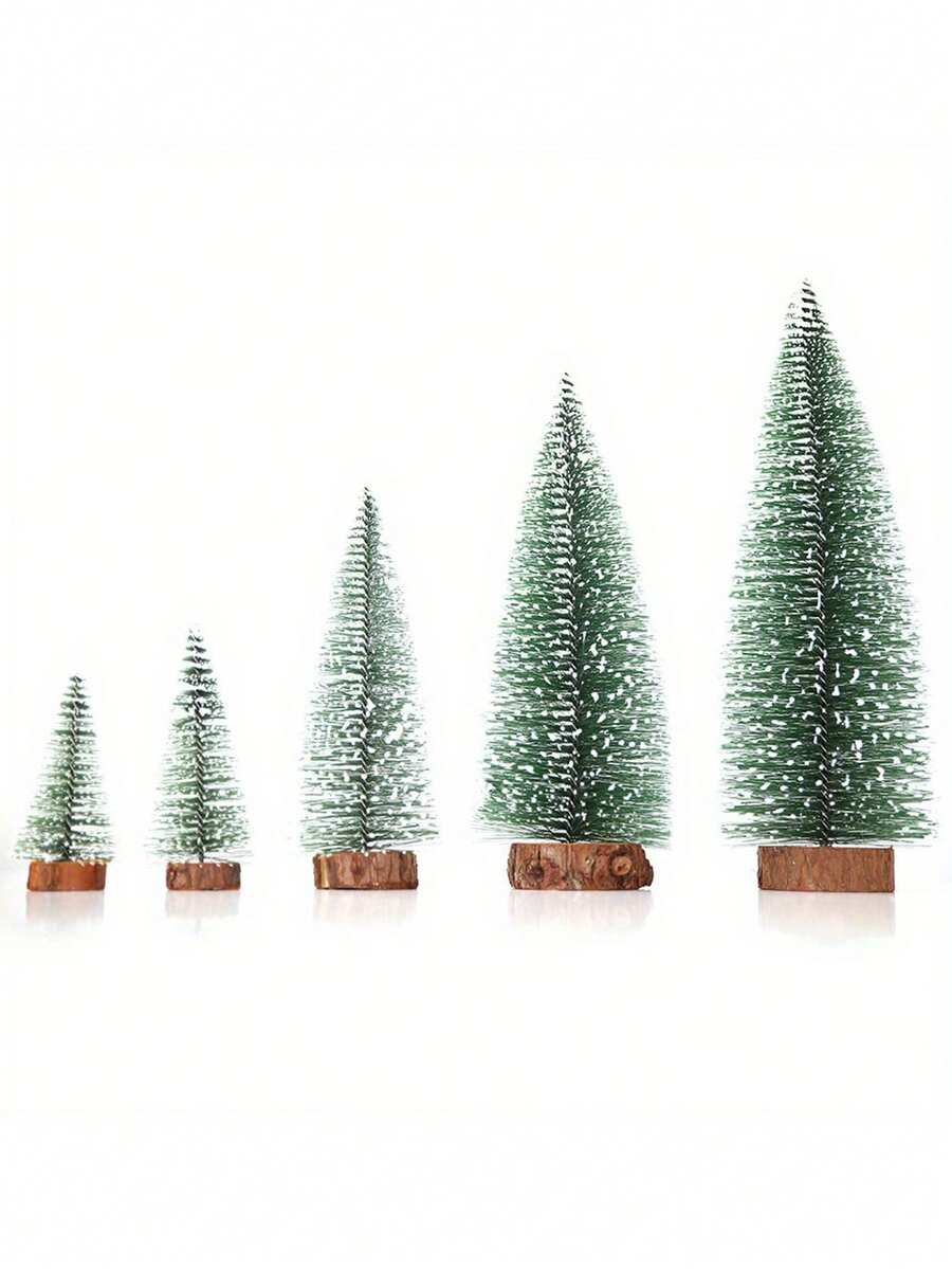 1/5 件迷你人造圣诞树、桌面小圣诞树、节日派对装饰品 - 各种尺寸，适合作为节日庆祝活动的桌面装饰