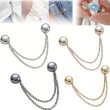 4pcs Multi-Purpose Magnetic Clips - Strong Magnetic Brooch, Scarf Magnet, Shirt Accessory Chain Clip, Sleeve & Hem Holder - Mixed Colors - Multicolor - View 12