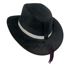 Velvet Cowboy Hat With Rhinestone Band SUPER SUPER SHINE - 黑色 - 查看 3