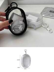 2 个充电器收纳袋、数据线收纳盒、便携式耳机收纳盒、透明便携式旅行收纳盒，用于数据线、耳机等（黑色、白色）便携式户外耳机收纳袋、多功能收纳袋、充电器收纳袋、单拉链密封防尘收纳盒 - 彩色 - 查看 10