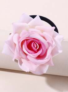 Flower Decor Hair Tie Elegant ,Beach Outfit,Beach Hair Floral Accessories,Beach Vacation Ponytail Holders Hair Elastics Hair Rubber Bands Scrunchies Hair Rope Elastic Hair Tie ,Head Piece - Multicolor - View 15