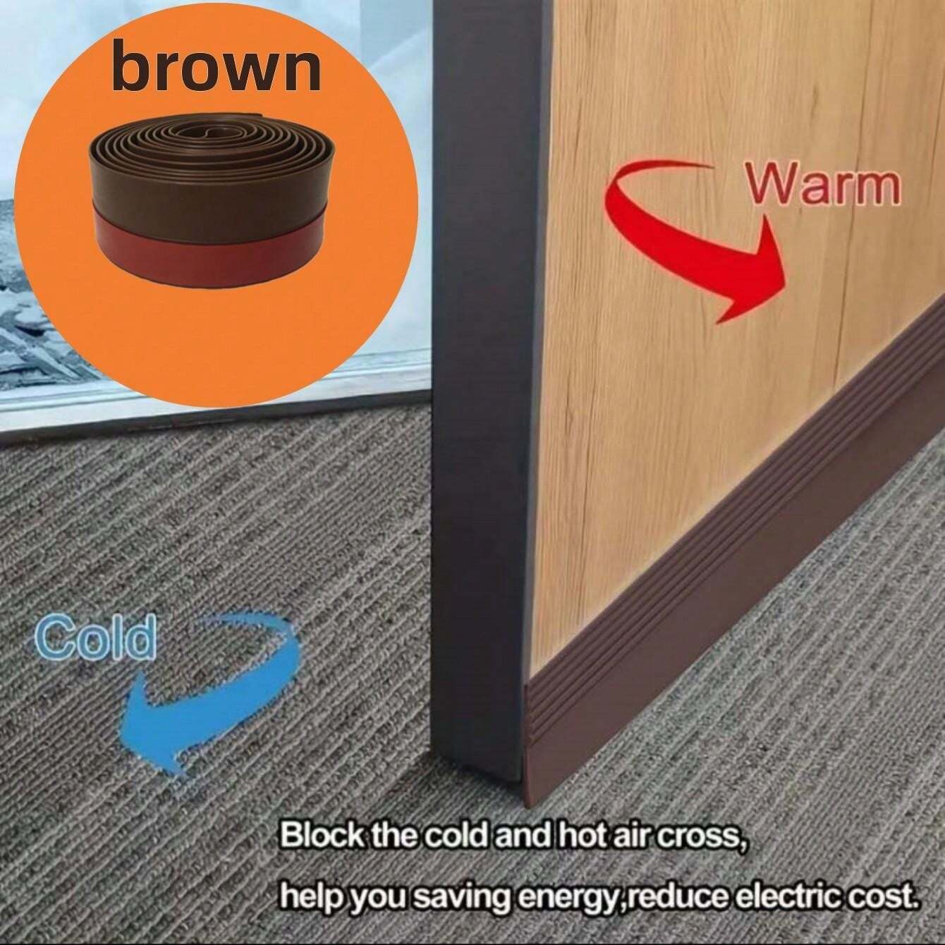 1m Single Layer Door Bottom Seal Strip, 36mm Width, Suitable For Doors