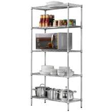 5-Tier Metal Wire Rack Free Standing Shelving Unit Adjustable Heavy Duty Storage - 1 - Xem 1