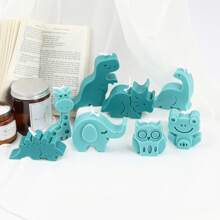 1pc Silicone Animal Shaped Mold - Dinosaur, Elephant, Frog, Giraffe Asymmetrical Silicone Mold For Candle Making, Plaster Decoration, Soft Candy - Wholesale - Grey - View 3
