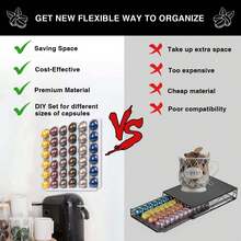 6 chiếc giá đựng viên nén cà phê, phụ kiện lưu trữ trên quầy pha cà phê và giá treo tường dưới tủ pha cà phê - Nhiều màu - Xem 7