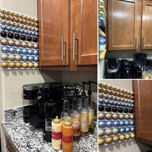 6 chiếc giá đựng viên nén cà phê, phụ kiện lưu trữ trên quầy pha cà phê và giá treo tường dưới tủ pha cà phê - Nhiều màu - Xem 4