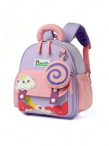幼儿园男孩女孩卡通背包，休闲风格 - 多色 - 查看 6